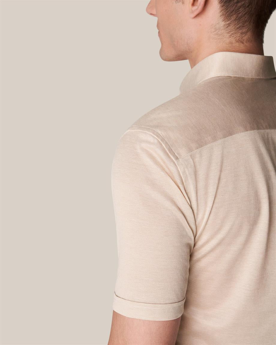 Bej Pike Kumaş Polo Gömlek - Image 4