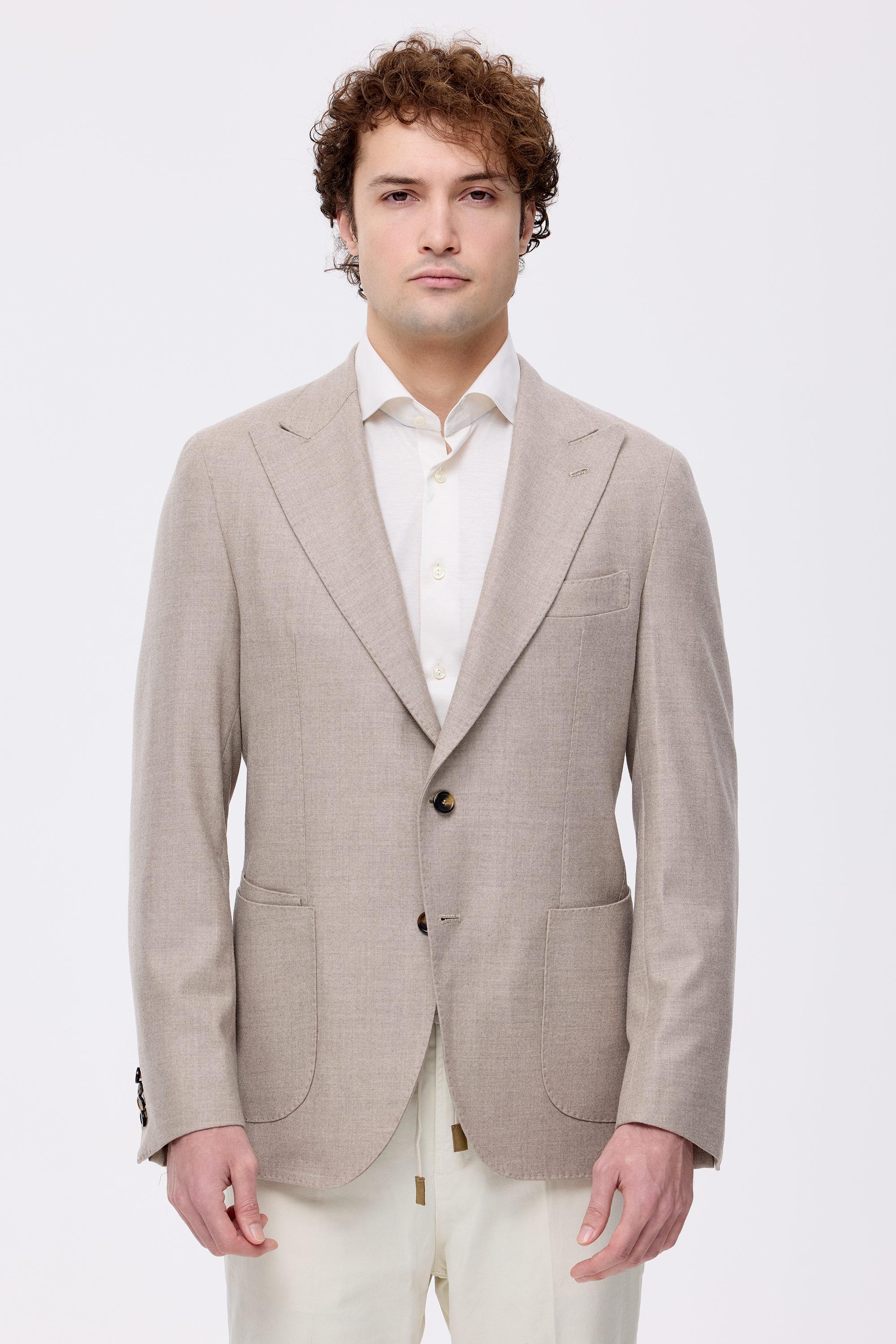 Bej Saf Yün Ceket - Image 1