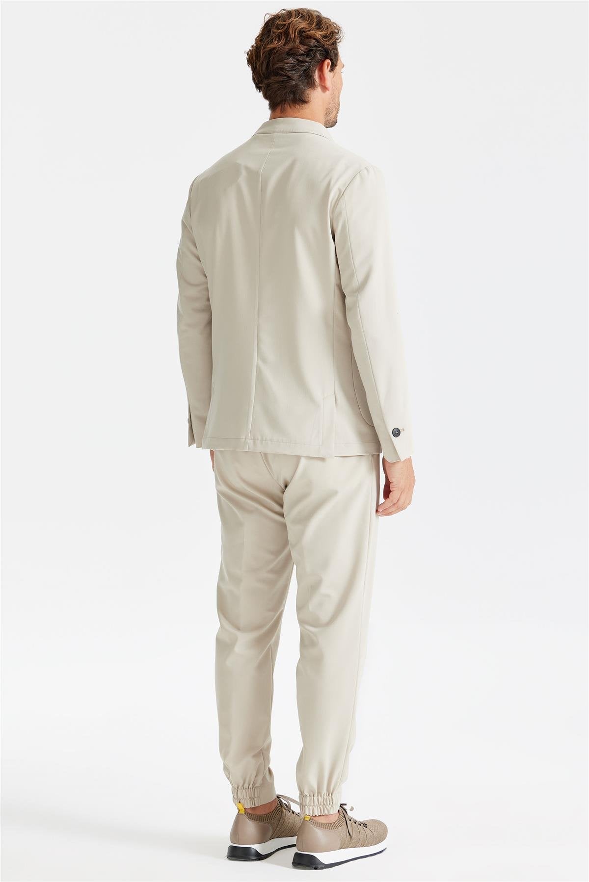 Bej Teknik Takım Elbise - Image 3