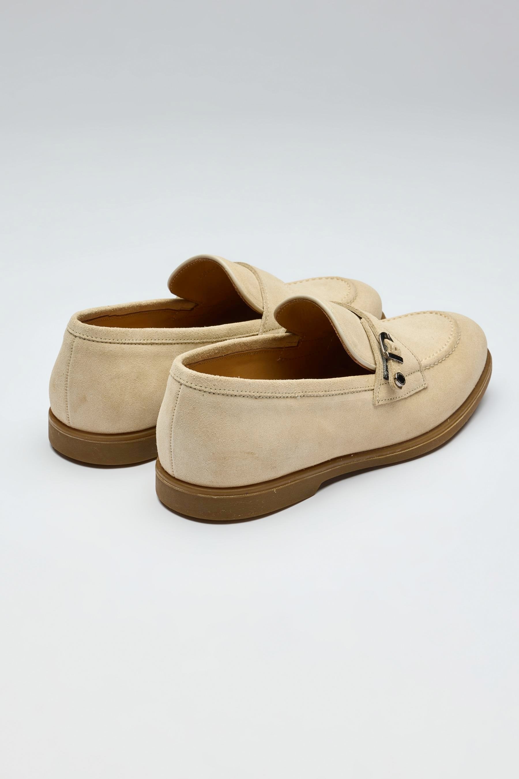 Bej Tokalı Süed Loafer - Image 5