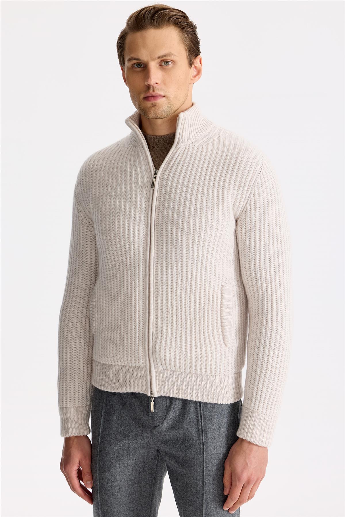 Bej Yün Kaşmir Triko Mont - Image 2