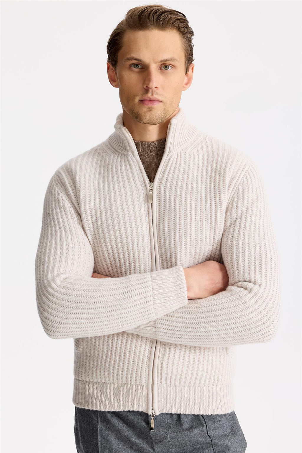 Bej Yün Kaşmir Triko Mont - Image 4