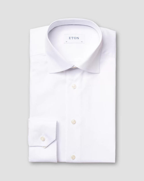Beyaz Comfort Esnek Pamuk Twill Gömlek - Image 2