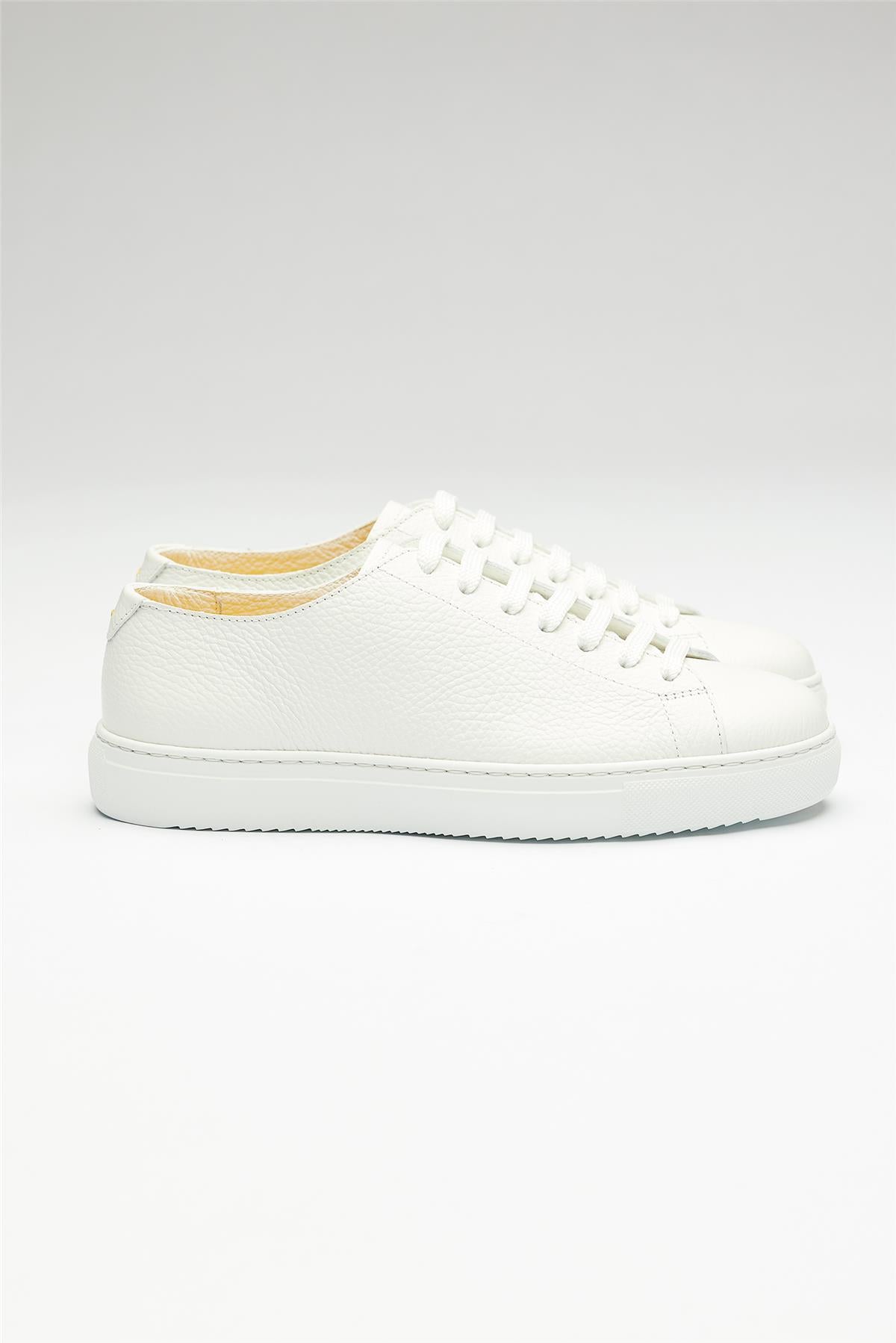 Beyaz Deri Sneaker - 1