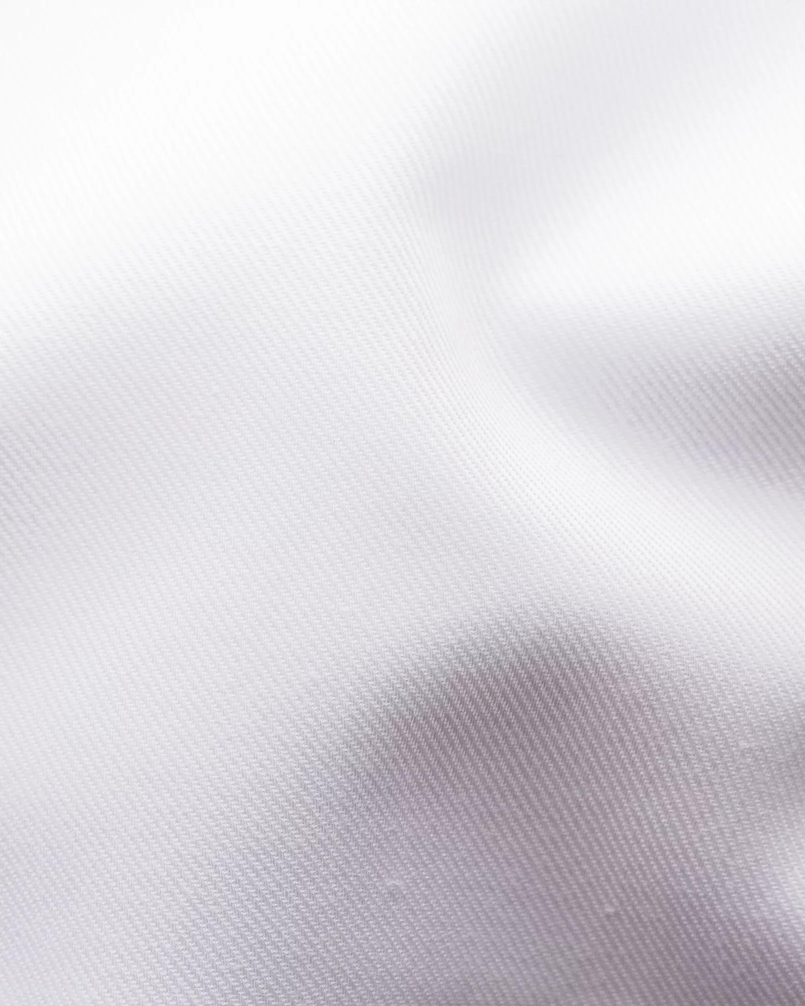 Beyaz Esnek Pamuk Twill Gömlek - Image 5