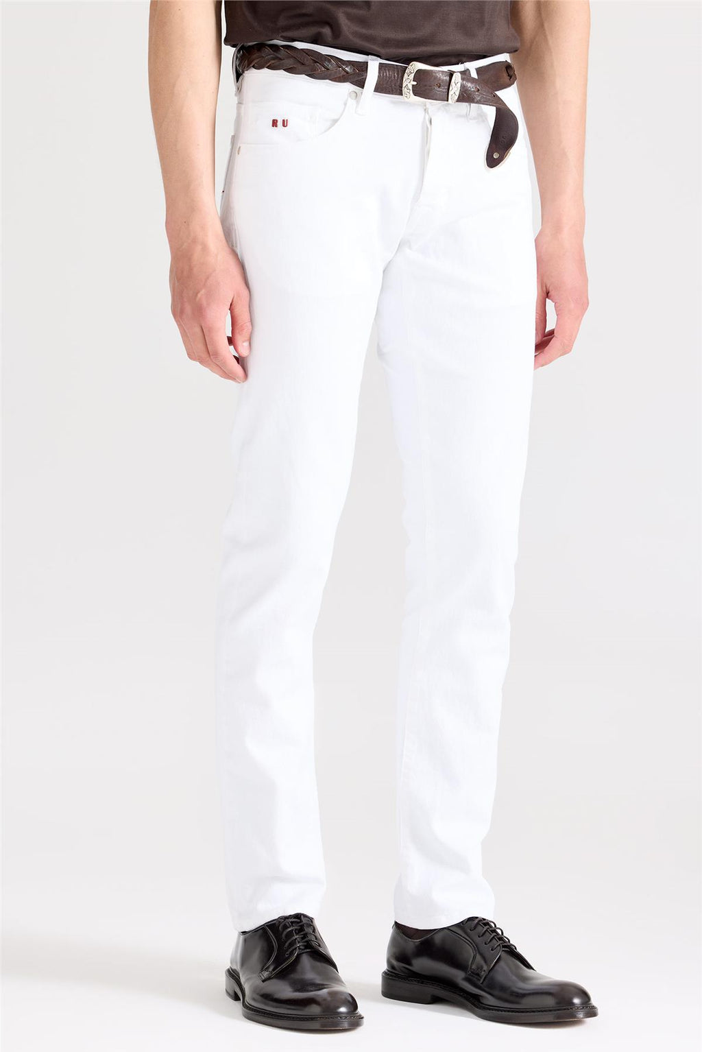 Beyaz Pamuk Denim Pantolon - 6