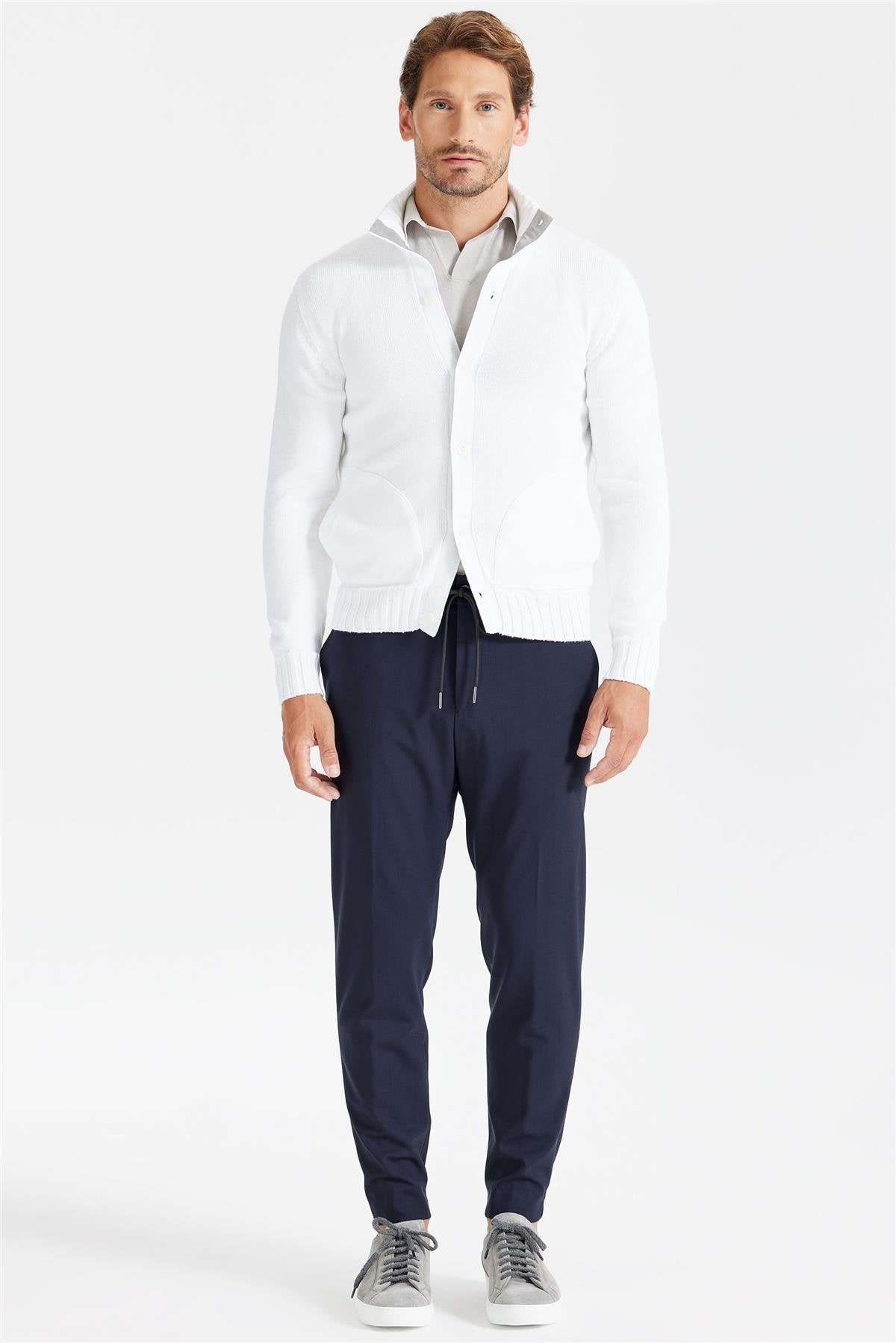 Beyaz Pamuk Hırka - Image 1