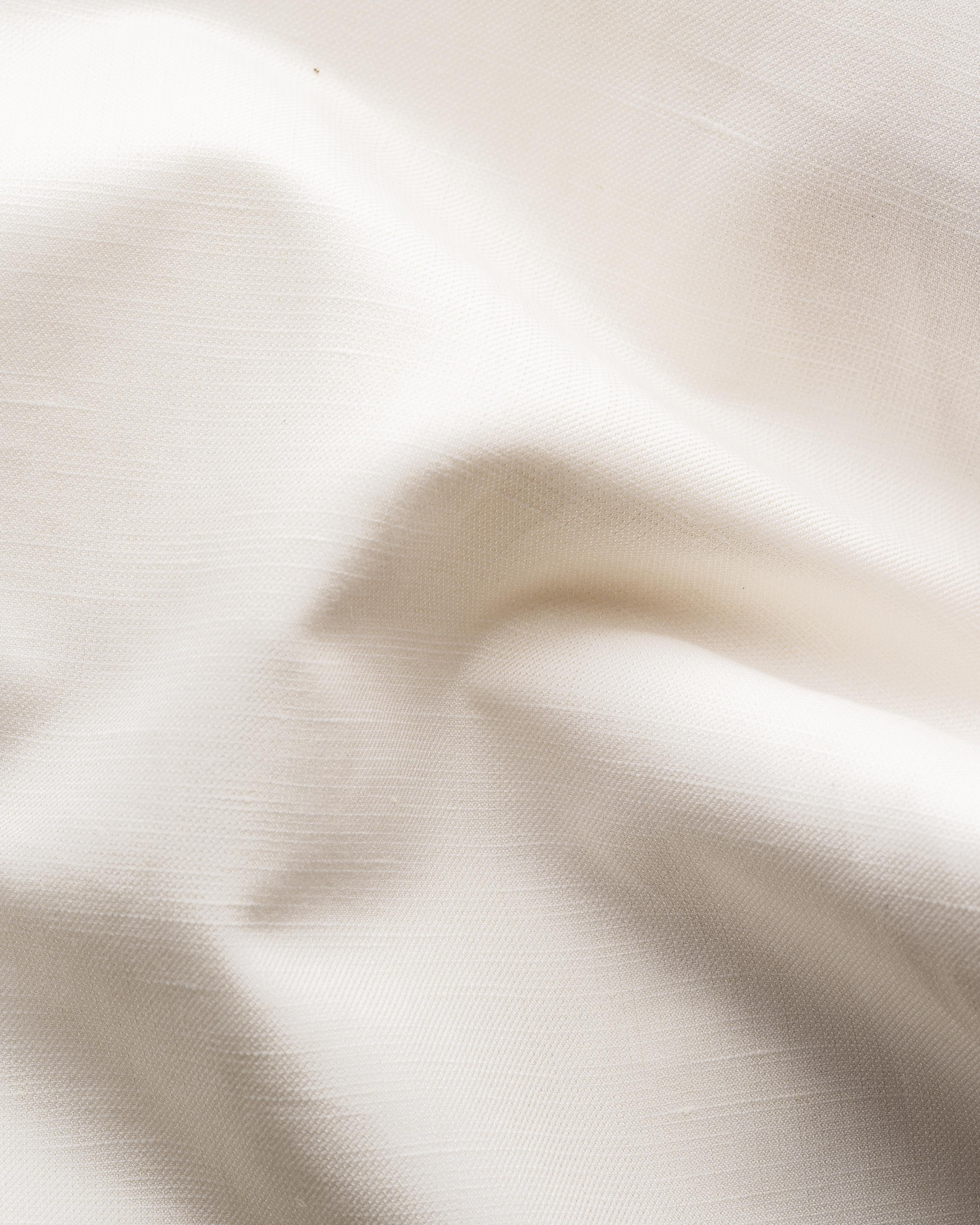 Beyaz Pamuk Keten İpek Gömlek - Image 4