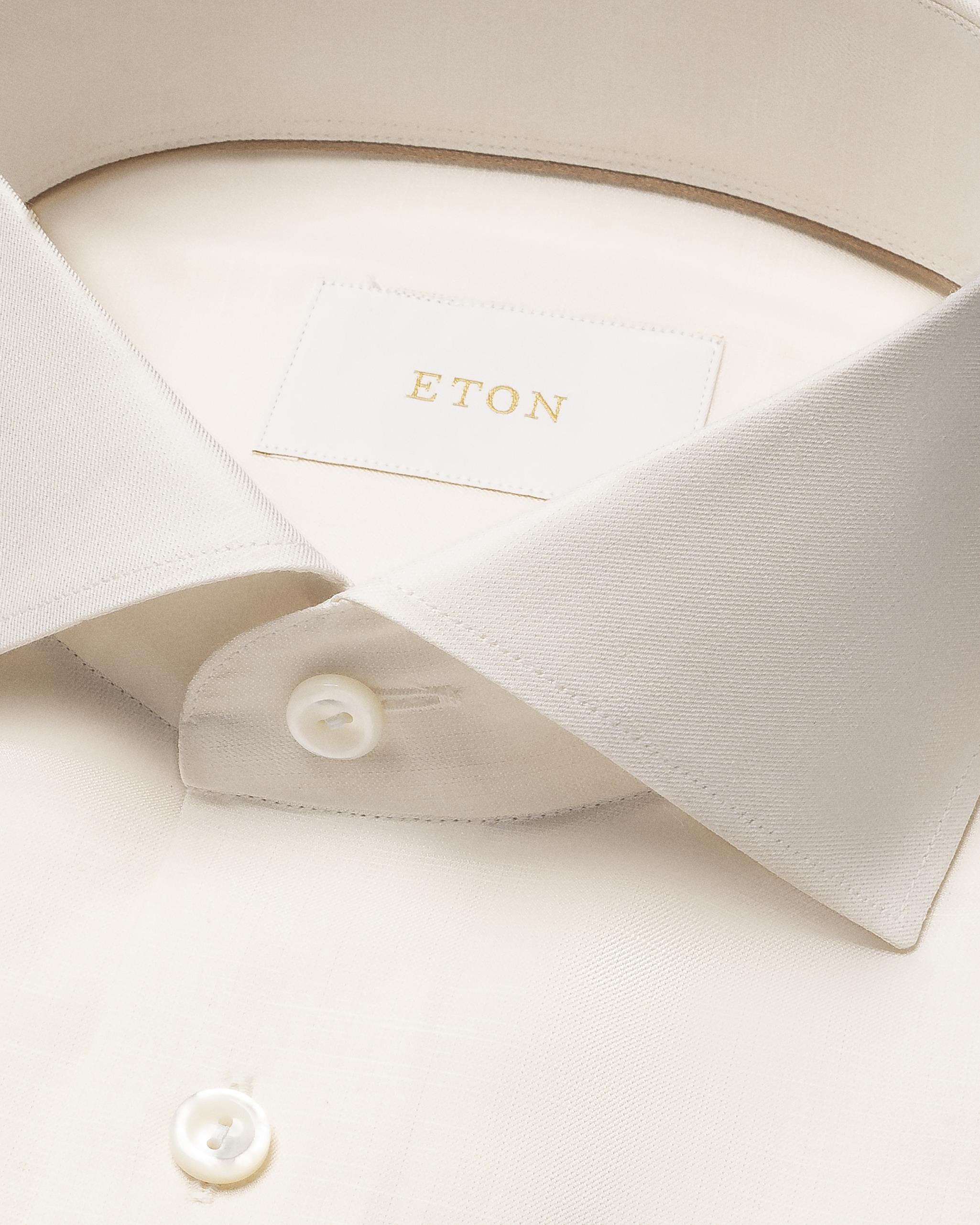 Beyaz Pamuk Keten İpek Gömlek - Image 3