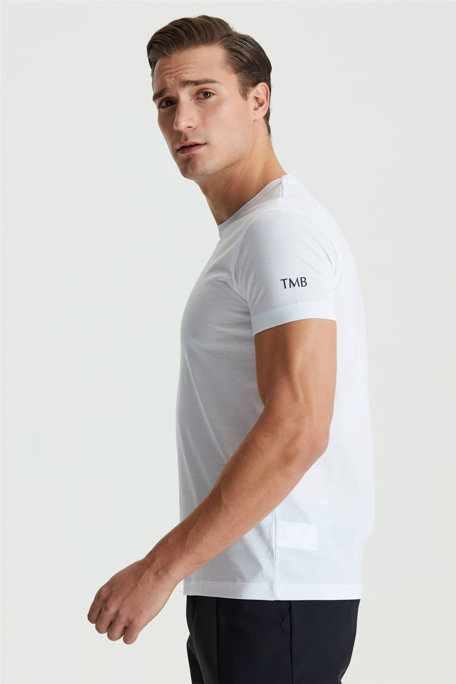 Beyaz Pamuk Saten T-Shirt - 8
