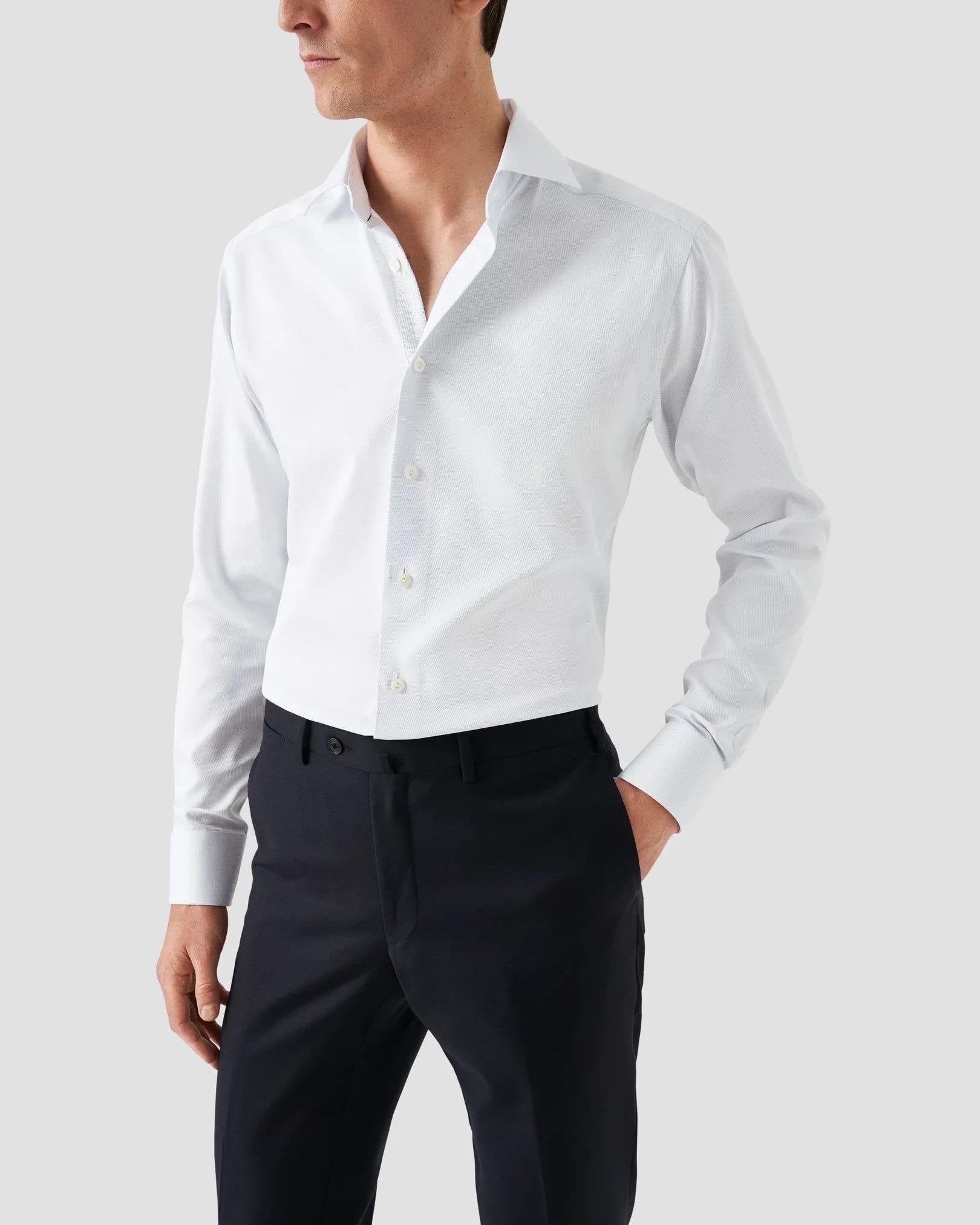 Beyaz Signature Twill Pamuk Gömlek - Image 1