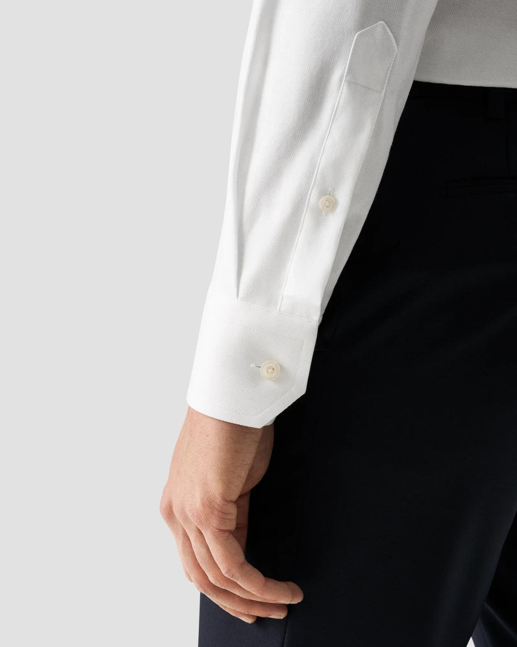 Beyaz Twill Pamuk Gömlek - Image 5