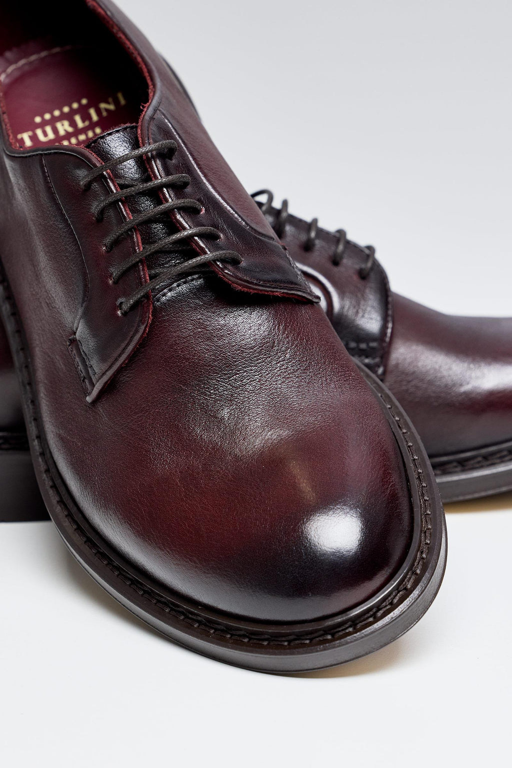 Bordo Bağcıklı Deri Ayakkabı - Image 5