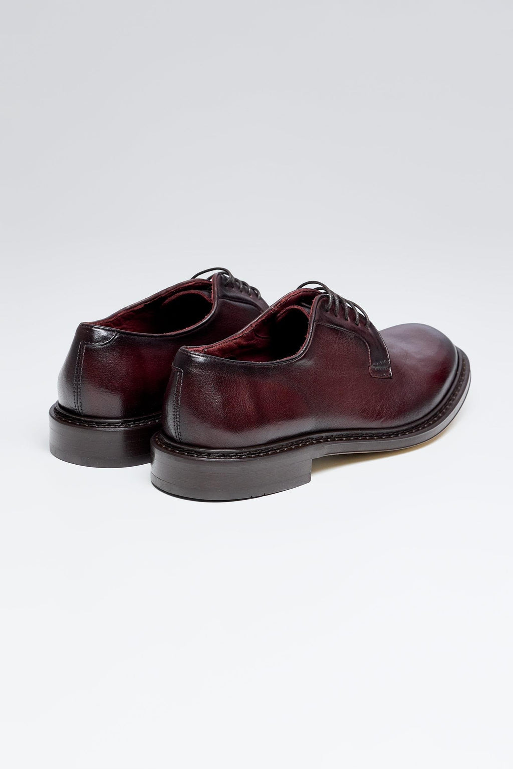 Bordo Bağcıklı Deri Ayakkabı - Image 4