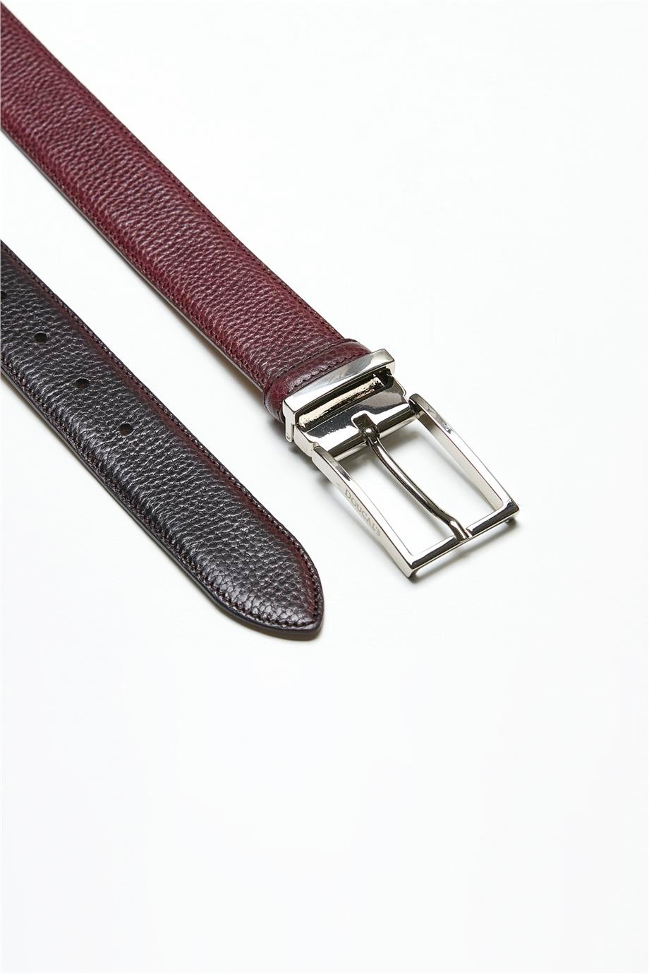Bordo Deri Erkek Kemer - Image 1