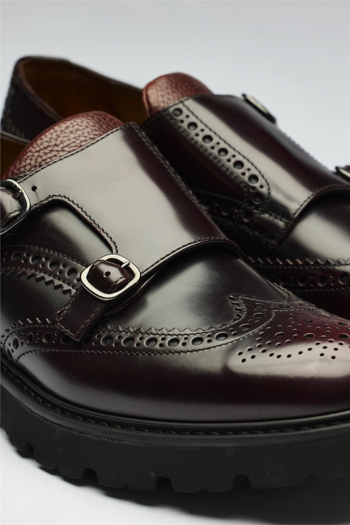 Bordo Tokalı Deri Ayakkabı - Image 5
