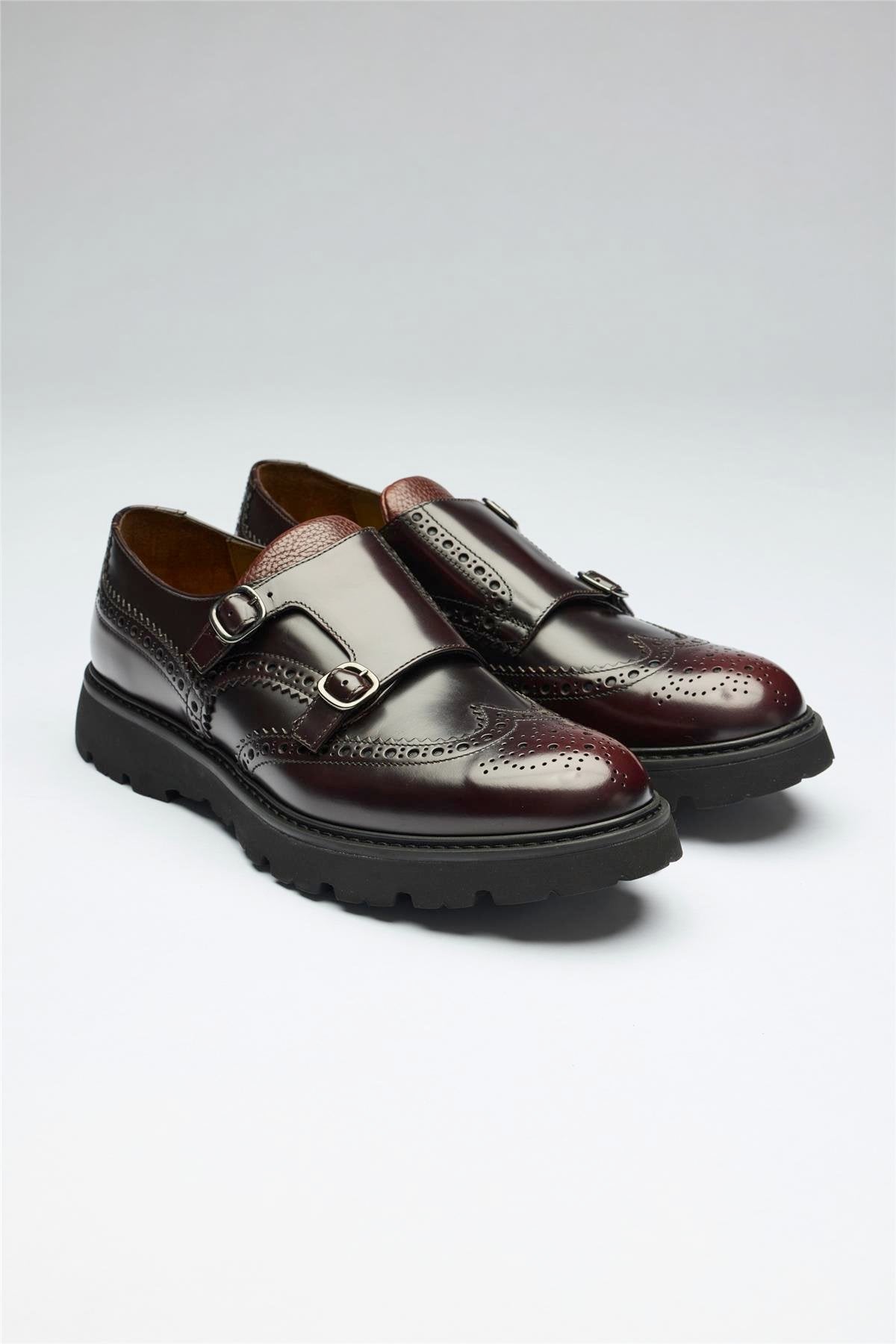 Bordo Tokalı Deri Ayakkabı - Image 4