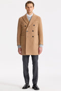 Camel Kruvaze Yün Kaşmir Palto - Image 1