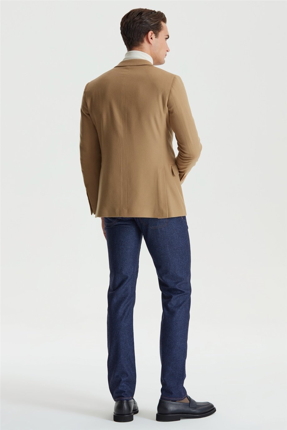 Camel Renk Yün Ceket - Image 3