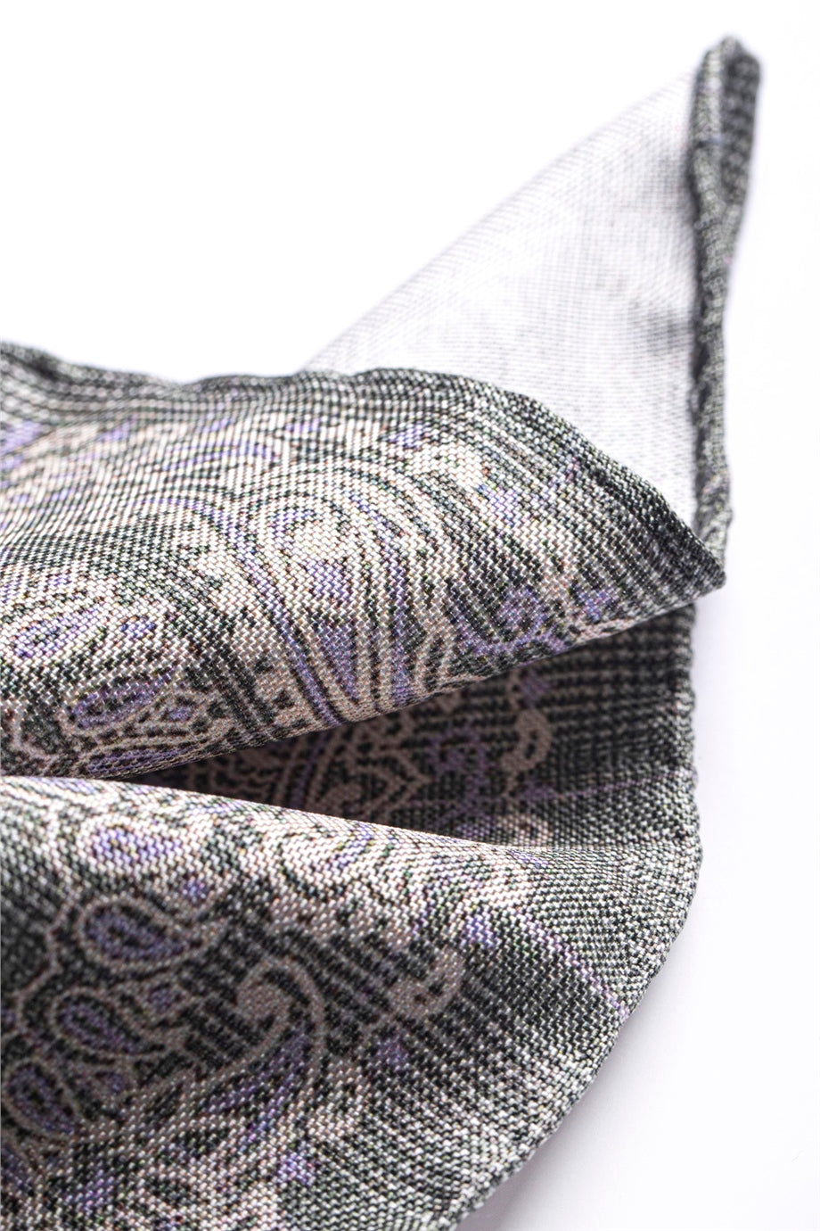 Desenli İpek Cep Mendili - 172