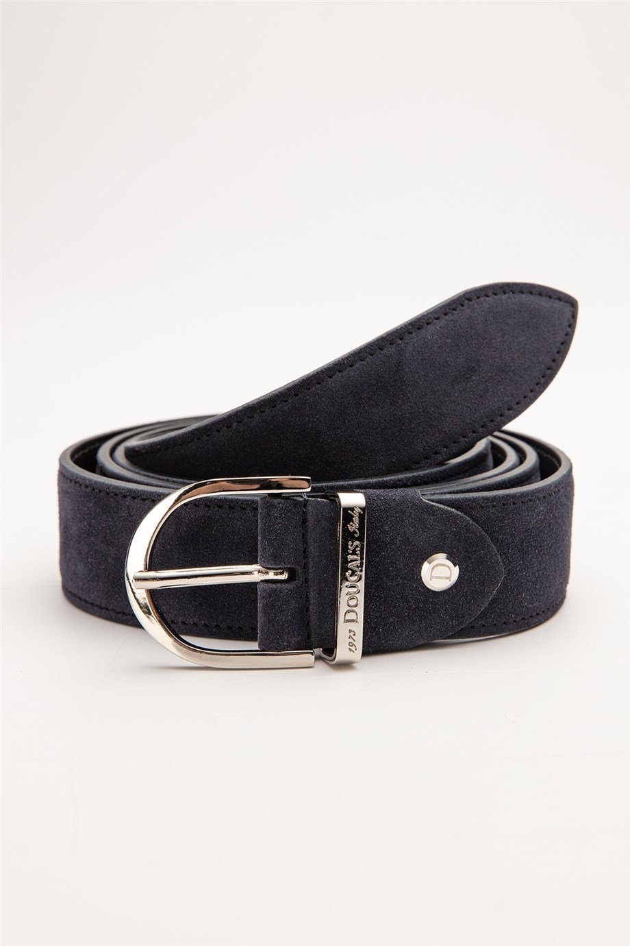 Doucal's Lacivert Erkek Deri Kemer - Image 1