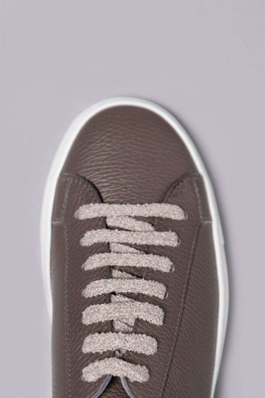 Doucal's Moka Kahverengi Deri Low-Top Ayakkabı - Image 2