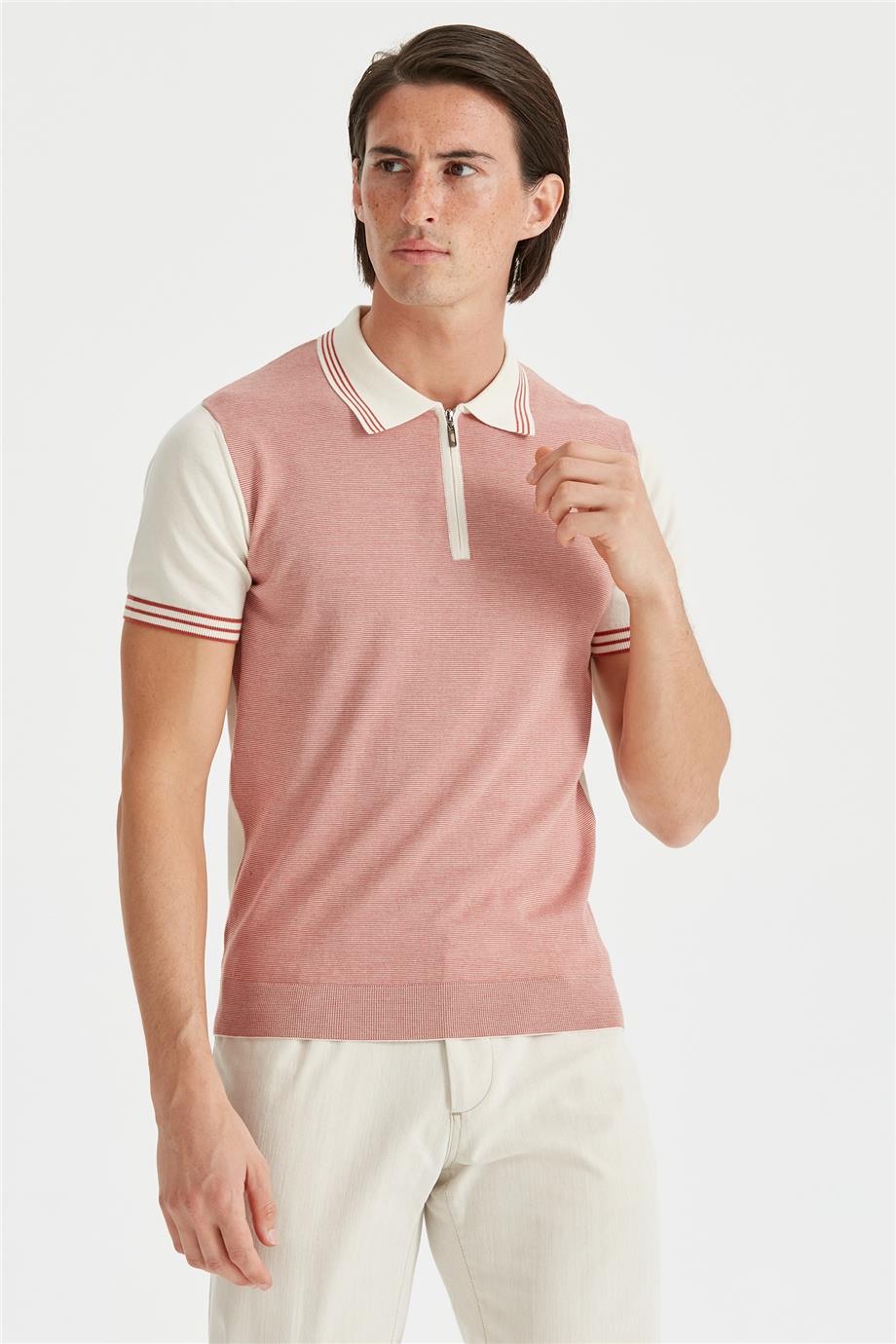 Ekru Kardinal Erkek Fermuarlı Triko - Image 5