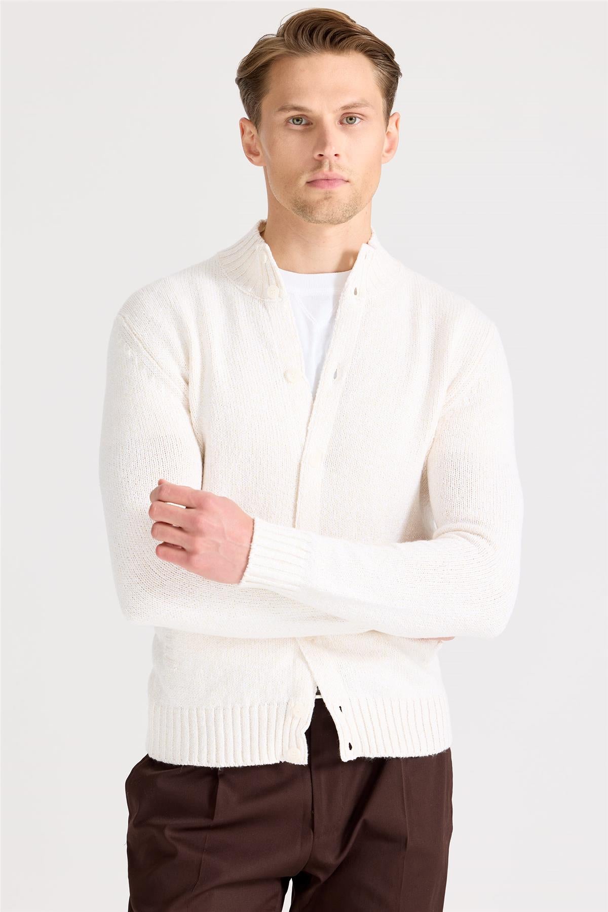 Ekru Pamuk Hırka - Image 4