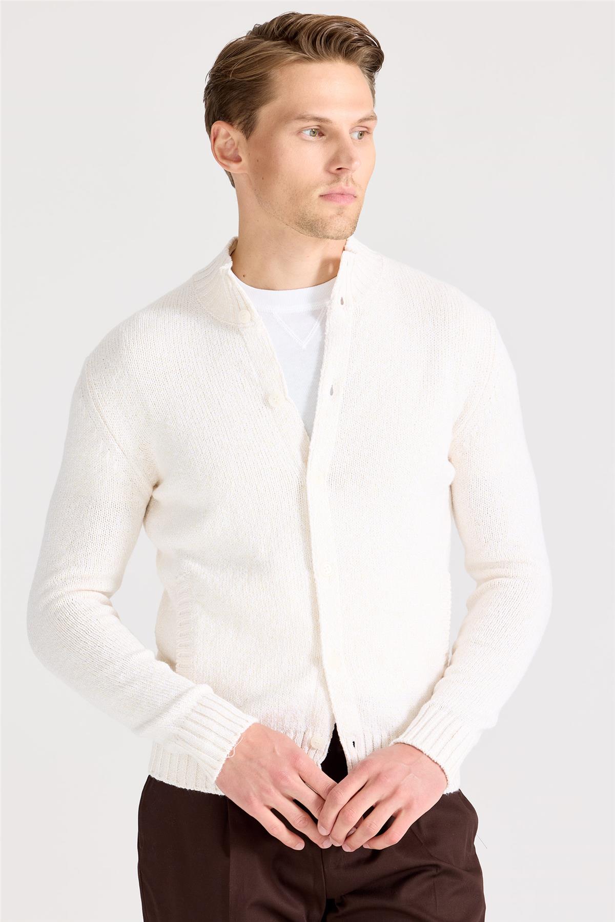 Ekru Pamuk Hırka - Image 2