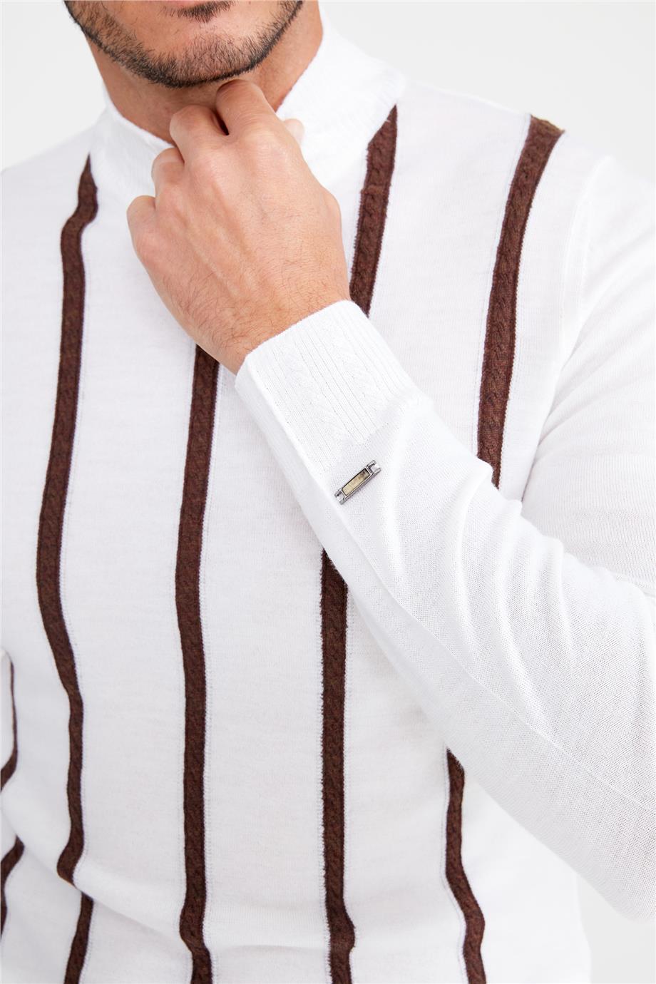 Ekru Polo Yaka Yün Triko - Image 3