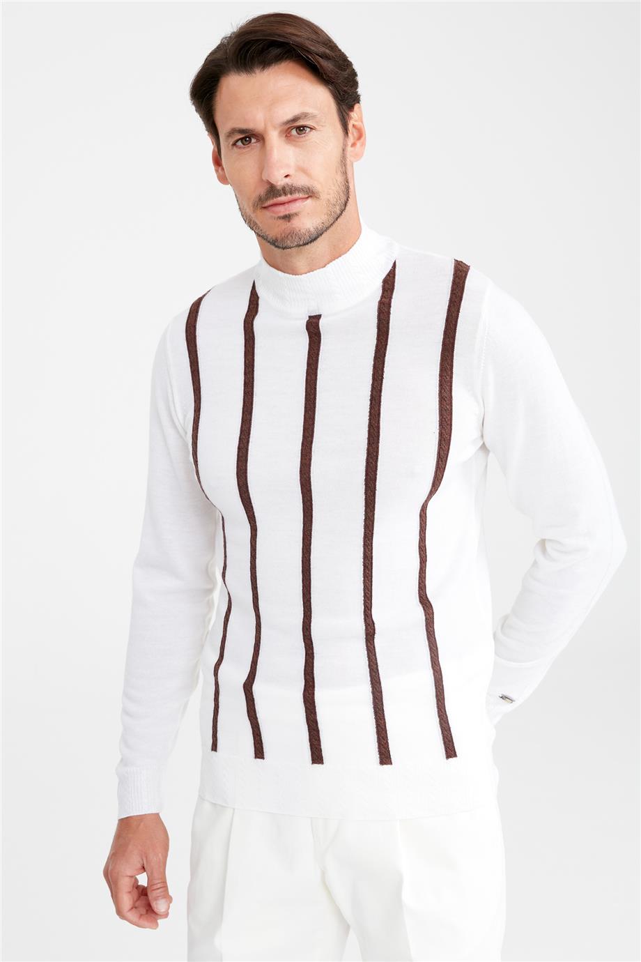 Ekru Polo Yaka Yün Triko - Image 4