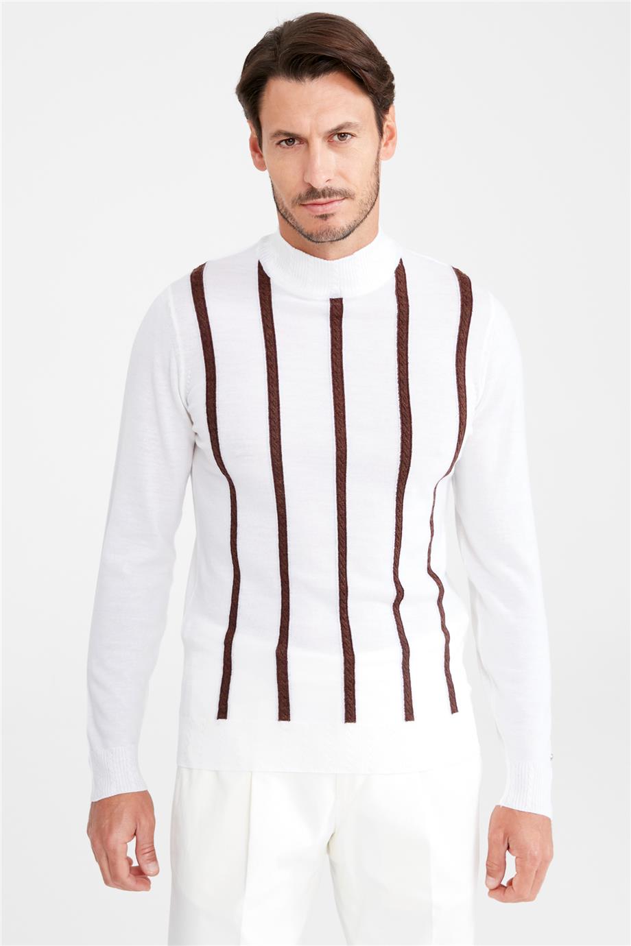 Ekru Polo Yaka Yün Triko - Image 2