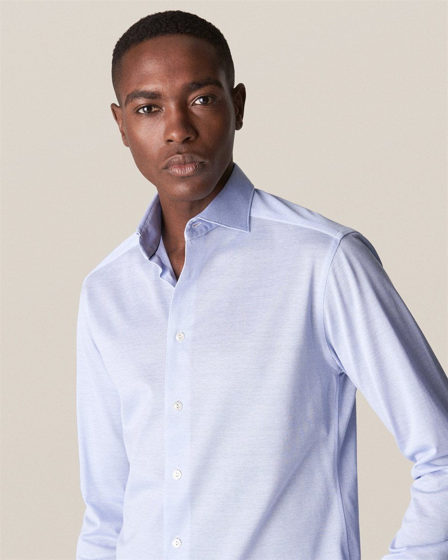 Eton Mavi Contemporary Pique Gömlek - Image 4