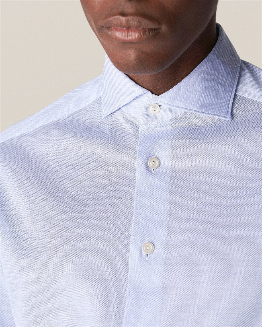 Eton Mavi Contemporary Pique Gömlek - Image 3