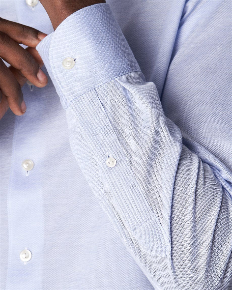 Eton Mavi Contemporary Pique Gömlek - Image 2