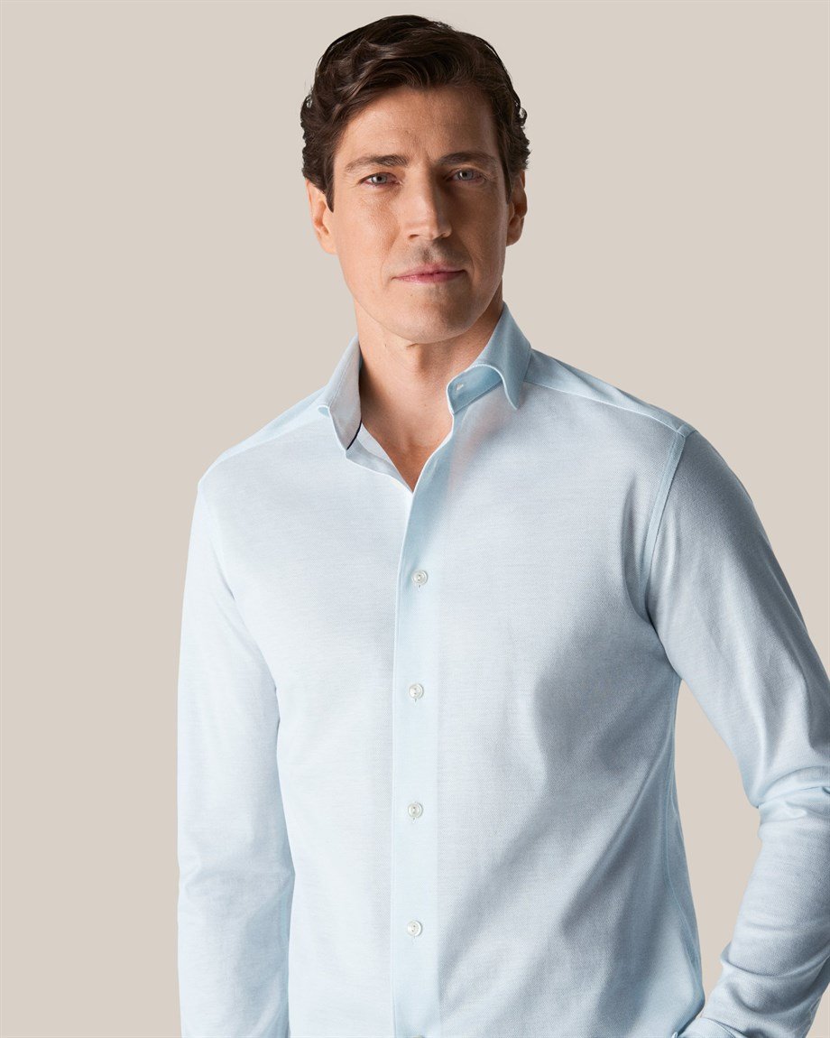 Eton Mint Yeşili Contemporary Pique Gömlek - Image 3