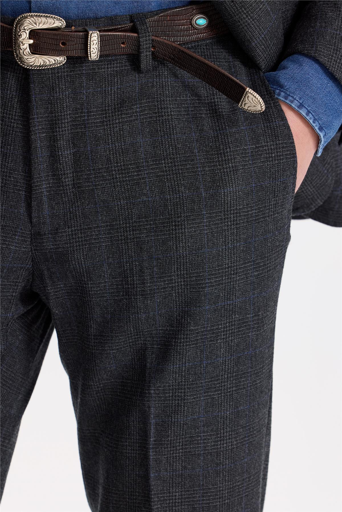 Füme Flanel Yün Takım Elbise - Image 5