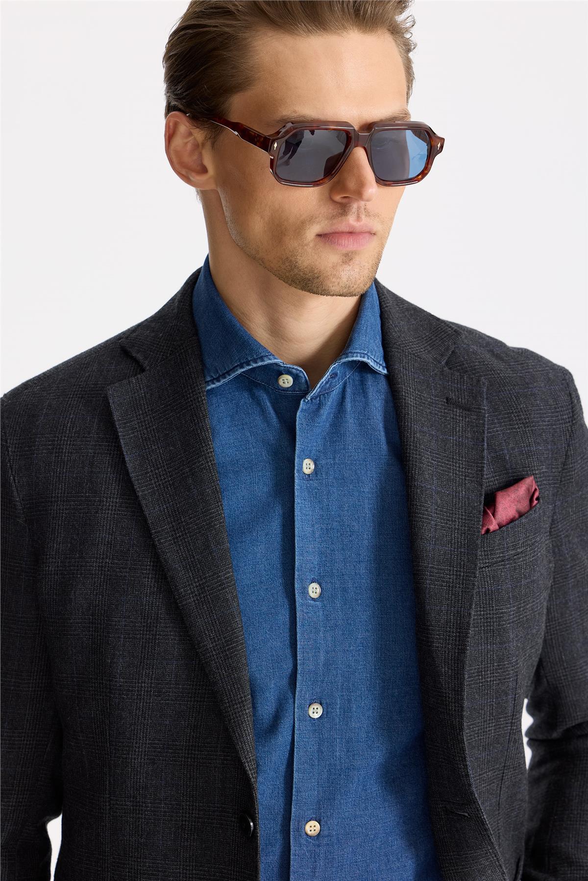 Füme Flanel Yün Takım Elbise - Image 2