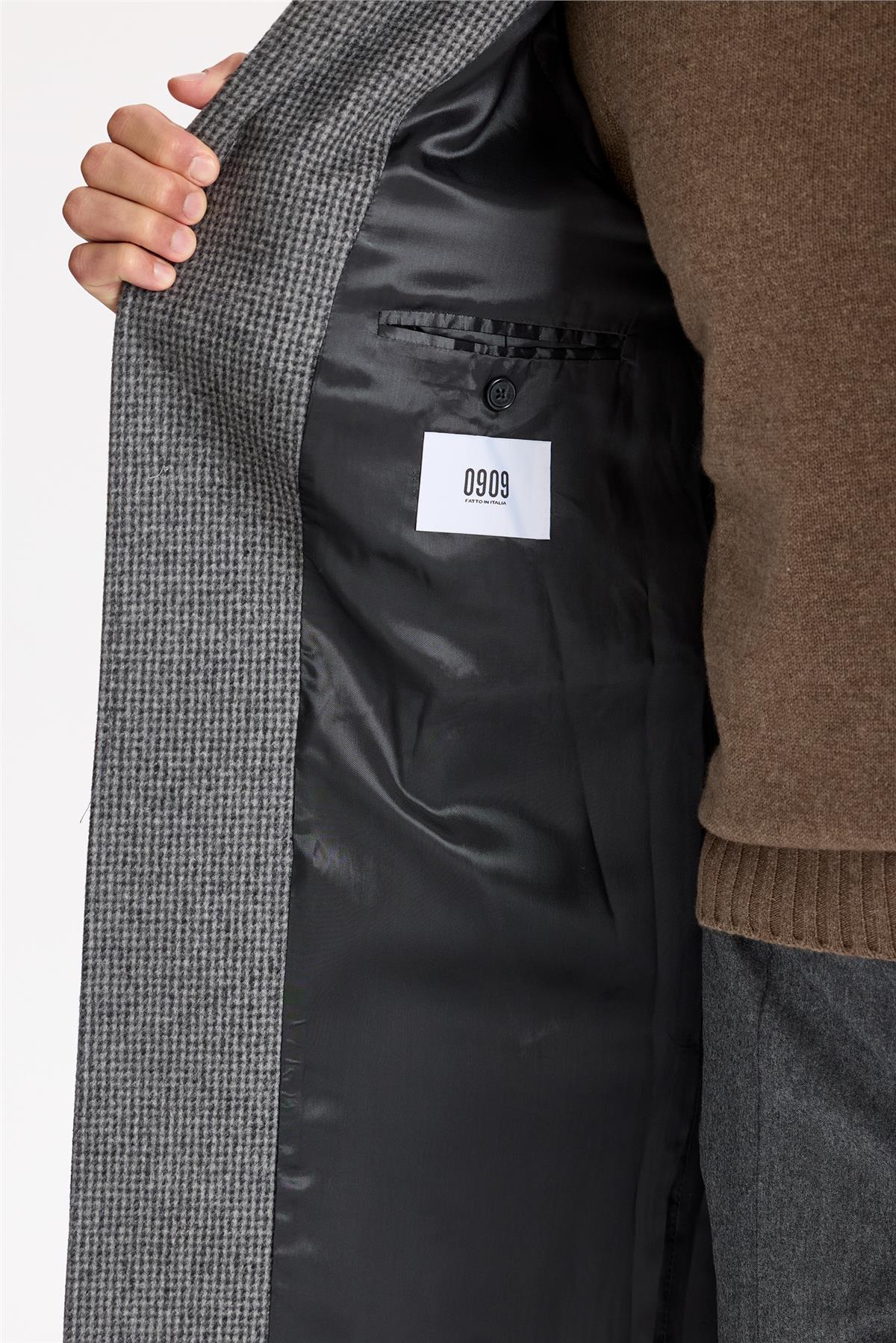 Füme Raglan Yün Kaşmir Palto - 7