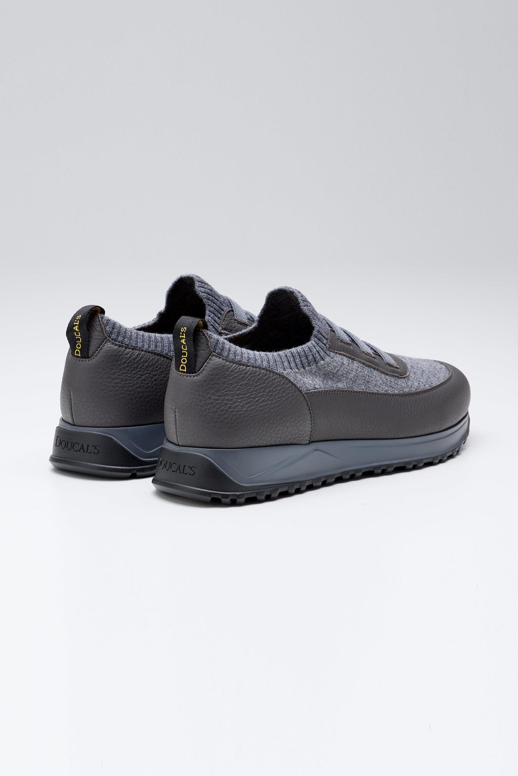 Gri Bağcıksız Örgü Deri Sneaker - Image 4