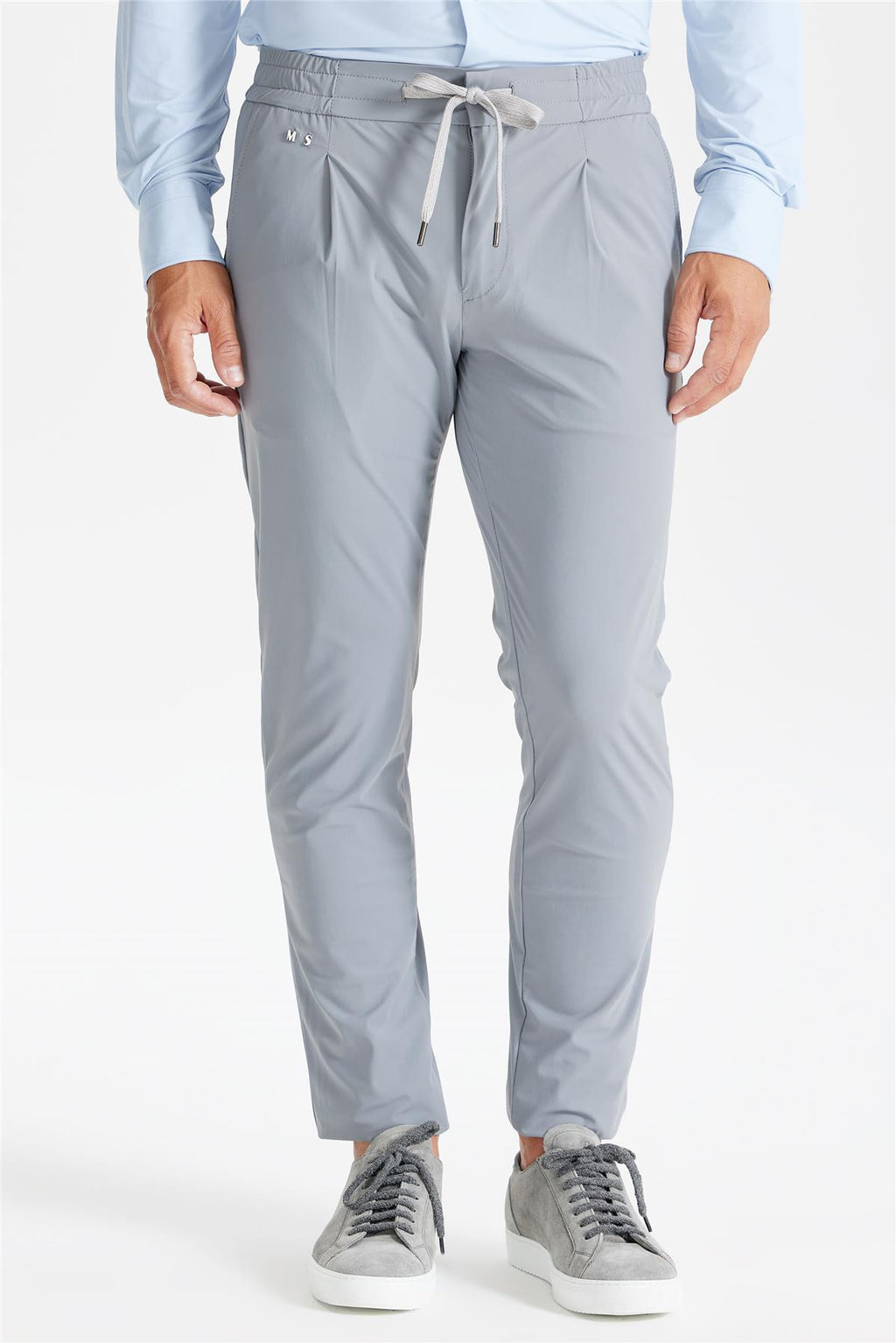 Gri Beli Kordonlu Teknik Pantolon - 3