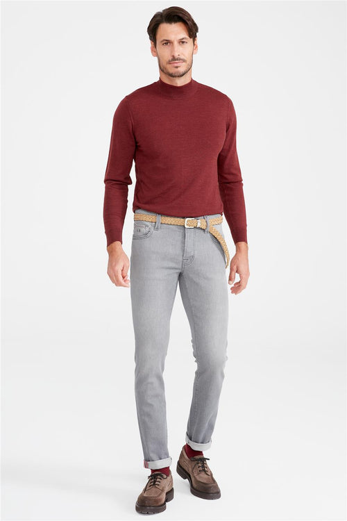 Gri Denim Pantolon - 1