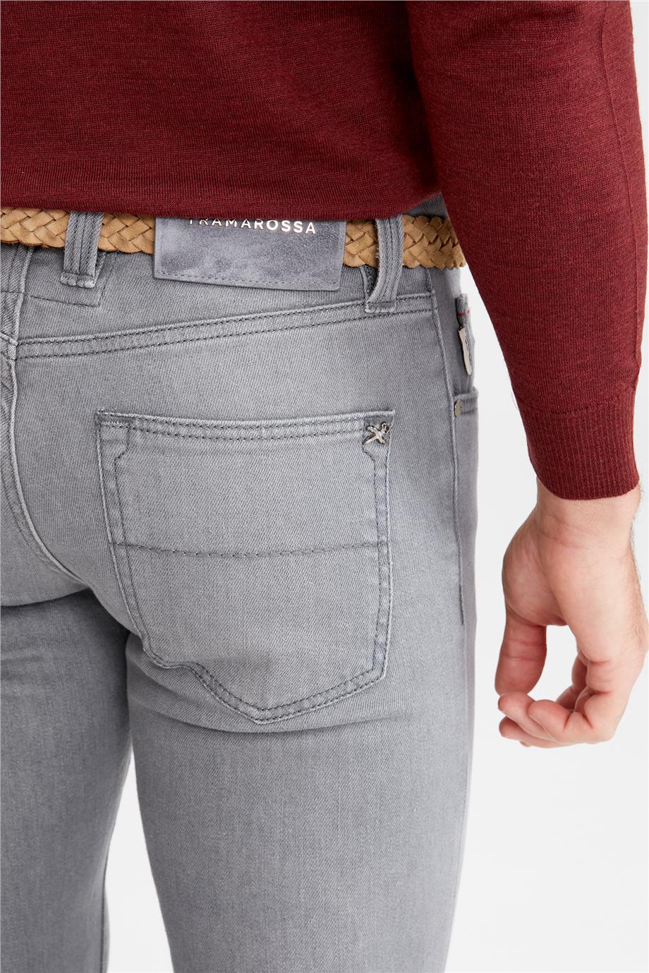 Gri Denim Pantolon - 6