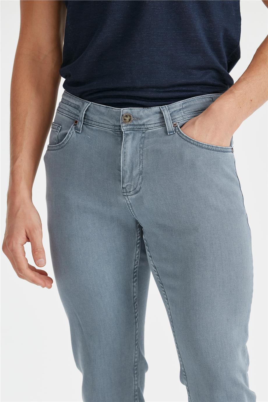 Gri Erkek Denim Pantolon - 3