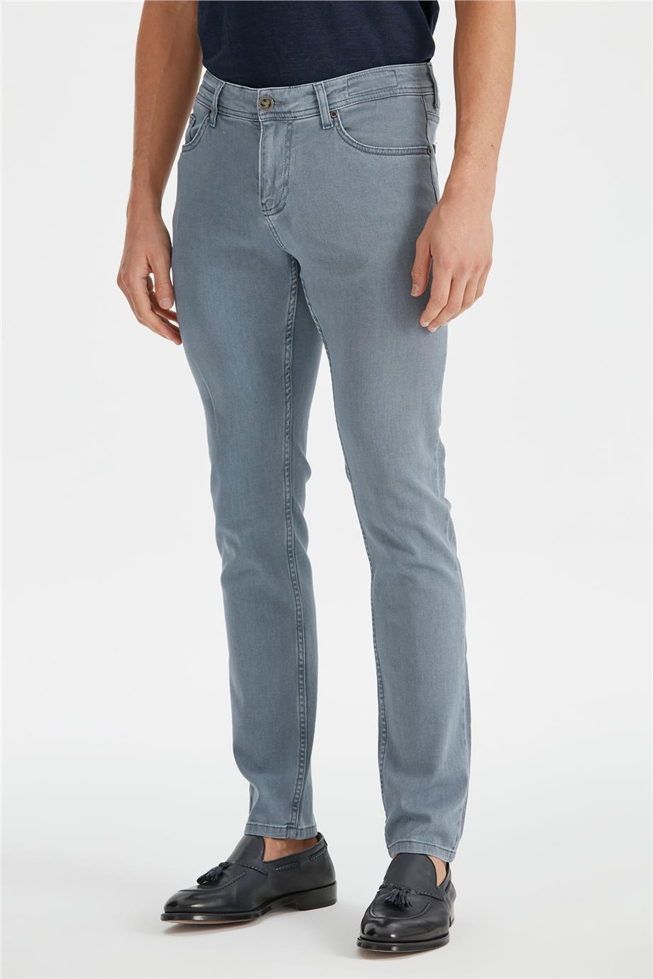 Gri Erkek Denim Pantolon - 2