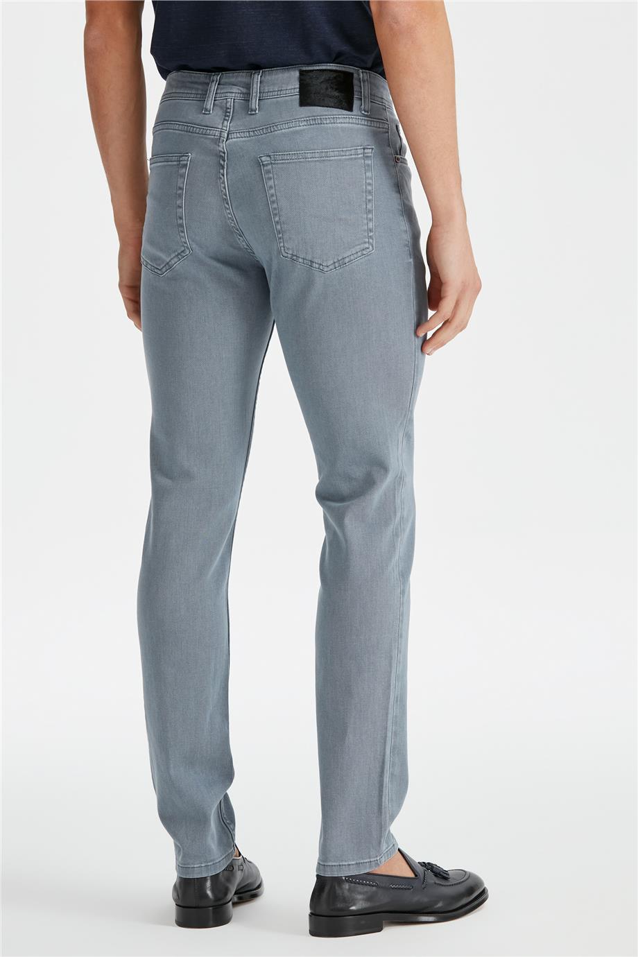 Gri Erkek Denim Pantolon - 7