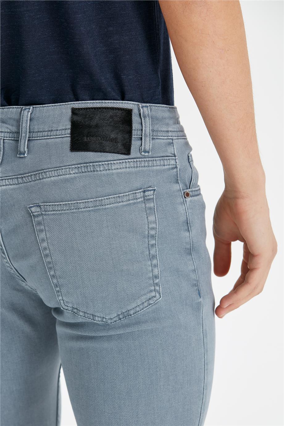 Gri Erkek Denim Pantolon - 8