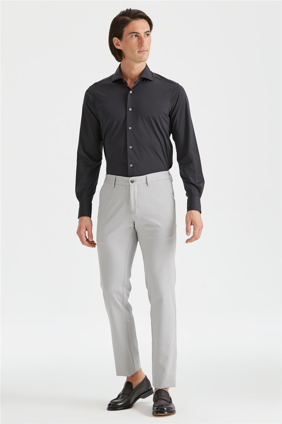 Gri Erkek Pamuk Pantolon - Image 2