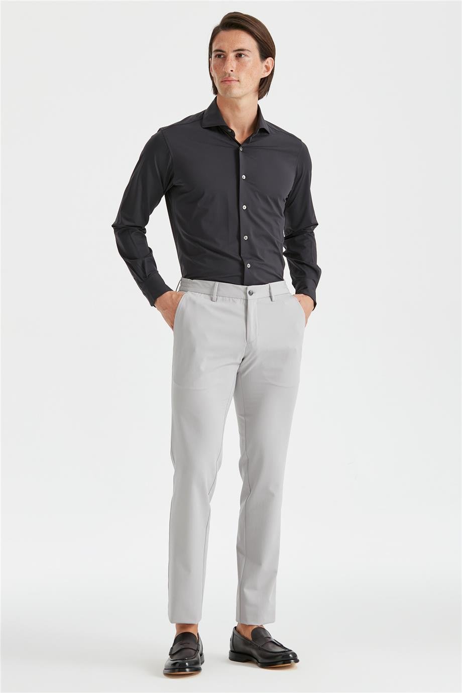 Gri Erkek Pamuk Pantolon - Image 4