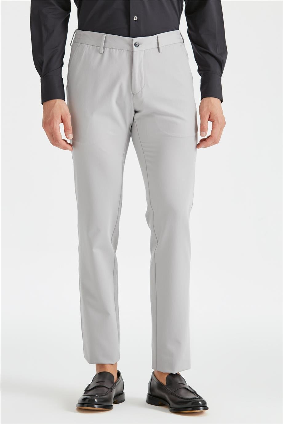 Gri Erkek Pamuk Pantolon - Image 3